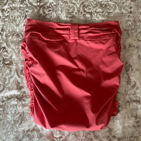 Lynne coral pink ruched skirt - Picture 2 of 6